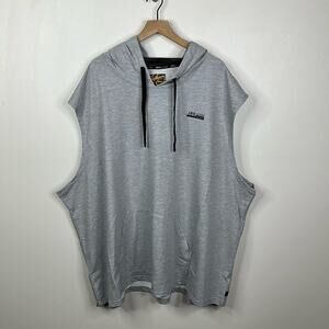 Johnny Bigg JBG Men’s 4XL Grey Marle Active Sleeveless Activewear Hoodie Top